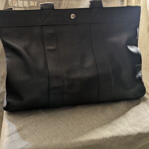 Hermes Black Leather Business Bag